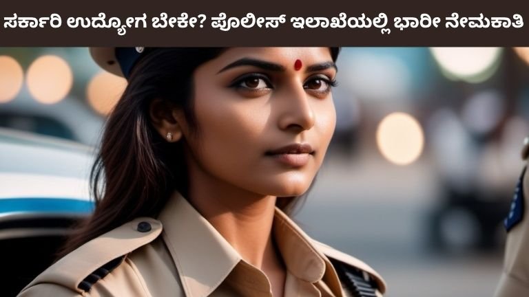 ಸರ್ಕಾರಿ ಉದ್ಯೋಗ ಬೇಕೇ? ಪೊಲೀಸ್ ಇಲಾಖೆಯಲ್ಲಿ ಭಾರೀ ನೇಮಕಾತಿ